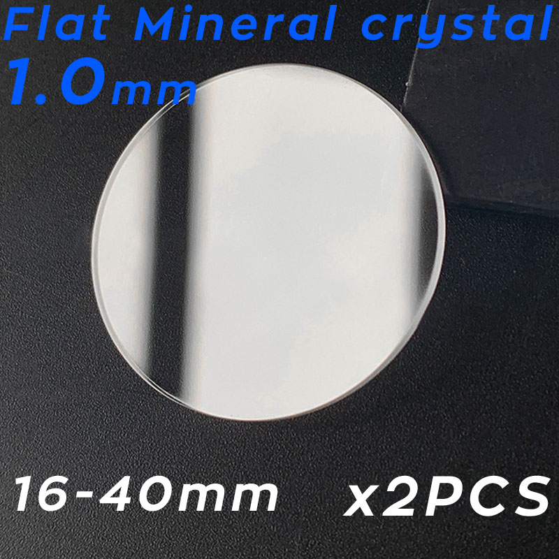 Watch Crystal Replacement - Nuovo 2PCS Spessore 1mm Piatto Rotondo