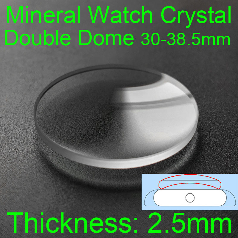 Watch Crystal Replacement - Orologio minerale rotondo a doppia cupola