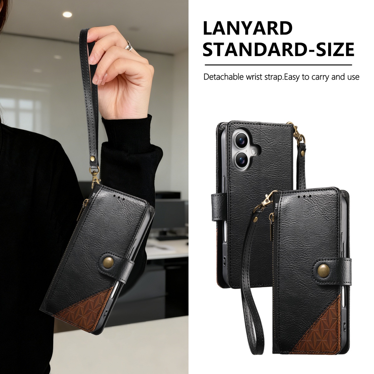 Samsung Galaxy Strap - Custodia a Portafoglio in Pelle PU