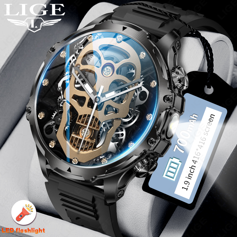 Smartwatch Latest Watches For Men - LIGE 700mah Batteria Grande Torcia Elettrica