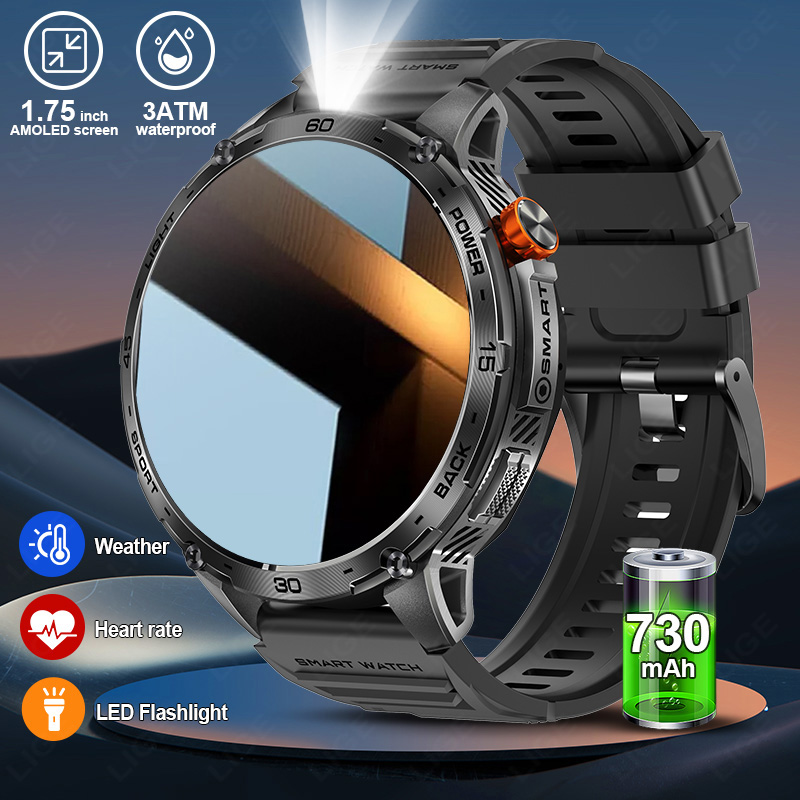 Smartwatch Latest Watches For Men - LIGE 730mAh Batteria di grandi dimensioni