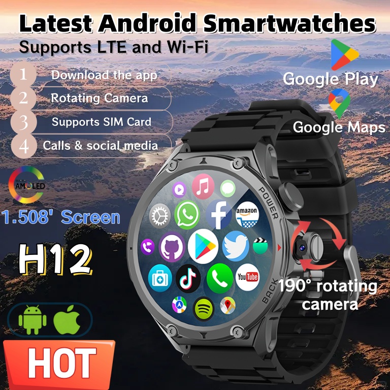 Smartwatch Latest Watches For Men - Ultimo Modello H12 Smartwatch con SIM