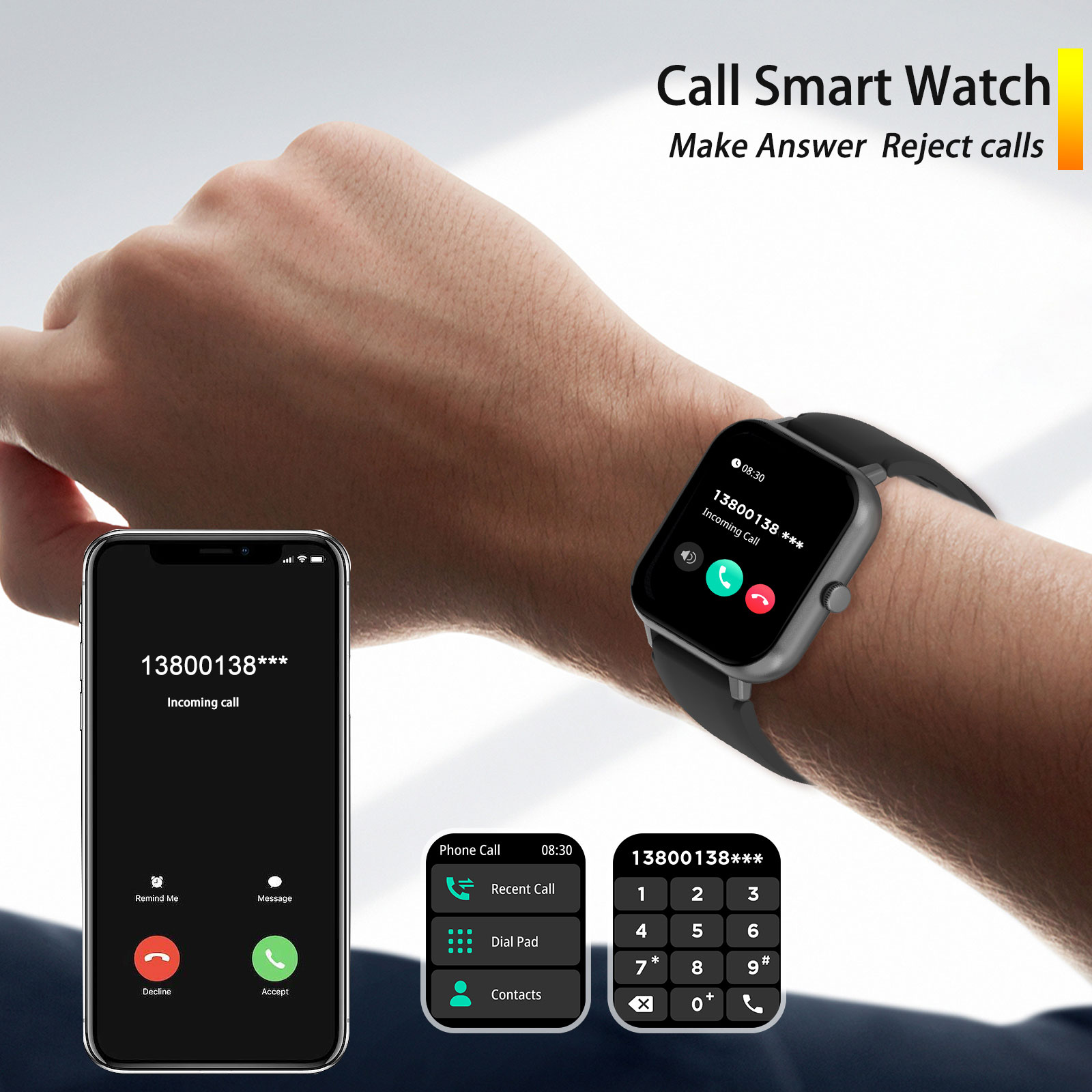 Smart watch da 1.44 pollici, c - Smartwatch Iphone Watch For Men recensione e prezzo