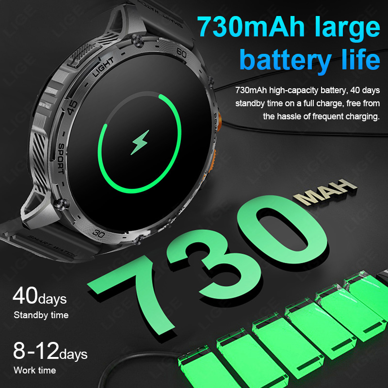 LIGE 730mAh Batteria di grandi - Smartwatch Latest Watches For Men recensione e prezzo